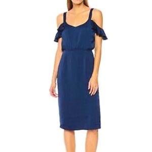 BB Dakota Eileen Ruffle Sleeve Satin Dress